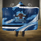 Botswana Independence Day Hooded Blanket Raised Fist Map Graphic With National Coat Of Arms