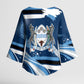 Botswana Independence Day Kimono Sleeve Blouse Raised Fist Map Graphic With National Coat Of Arms