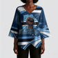 Botswana Independence Day Kimono Sleeve Blouse Raised Fist Map Graphic With National Coat Of Arms