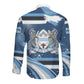 Botswana Independence Day Long Sleeve Button Shirt Raised Fist Map Graphic With National Coat Of Arms