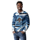 Botswana Independence Day Long Sleeve Polo Shirt Raised Fist Map Graphic With National Coat Of Arms