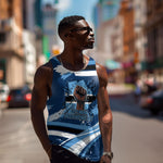 Botswana Independence Day Men Tank Top Raised Fist Map Graphic With National Coat Of Arms