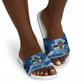 Botswana Independence Day Slide Sandals Raised Fist Map Graphic With National Coat Of Arms
