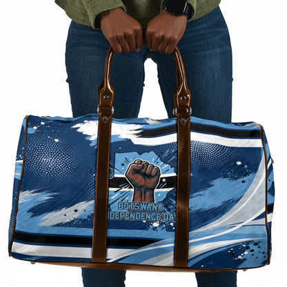 Botswana Independence Day Travel Bag Raised Fist Map Graphic With National Coat Of Arms