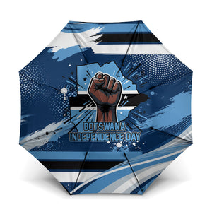 Botswana Independence Day Umbrella Raised Fist Map Graphic With National Coat Of Arms