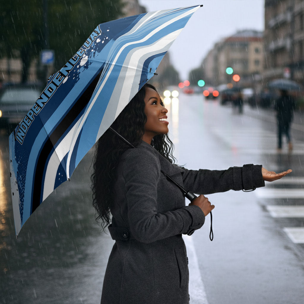 Botswana Independence Day Umbrella Raised Fist Map Graphic With National Coat Of Arms