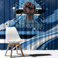 Botswana Independence Day Window Curtain Raised Fist Map Graphic With National Coat Of Arms