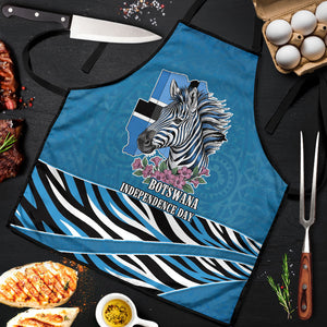 Botswana Independence Day Apron Flying Dove Graphic Zebra Portrait Flag Map