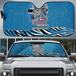 Botswana Independence Day Auto Sun Shade Flying Dove Graphic Zebra Portrait Flag Map