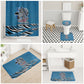 Botswana Independence Day Bathroom Set Flying Dove Graphic Zebra Portrait Flag Map