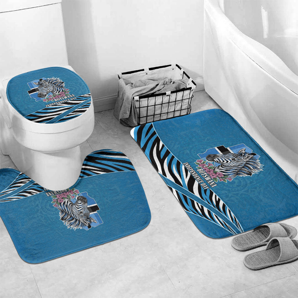 Botswana Independence Day Bathroom Set Flying Dove Graphic Zebra Portrait Flag Map