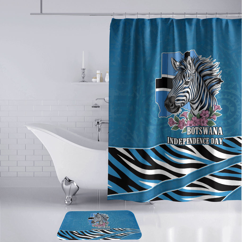 Botswana Independence Day Bathroom Set Flying Dove Graphic Zebra Portrait Flag Map