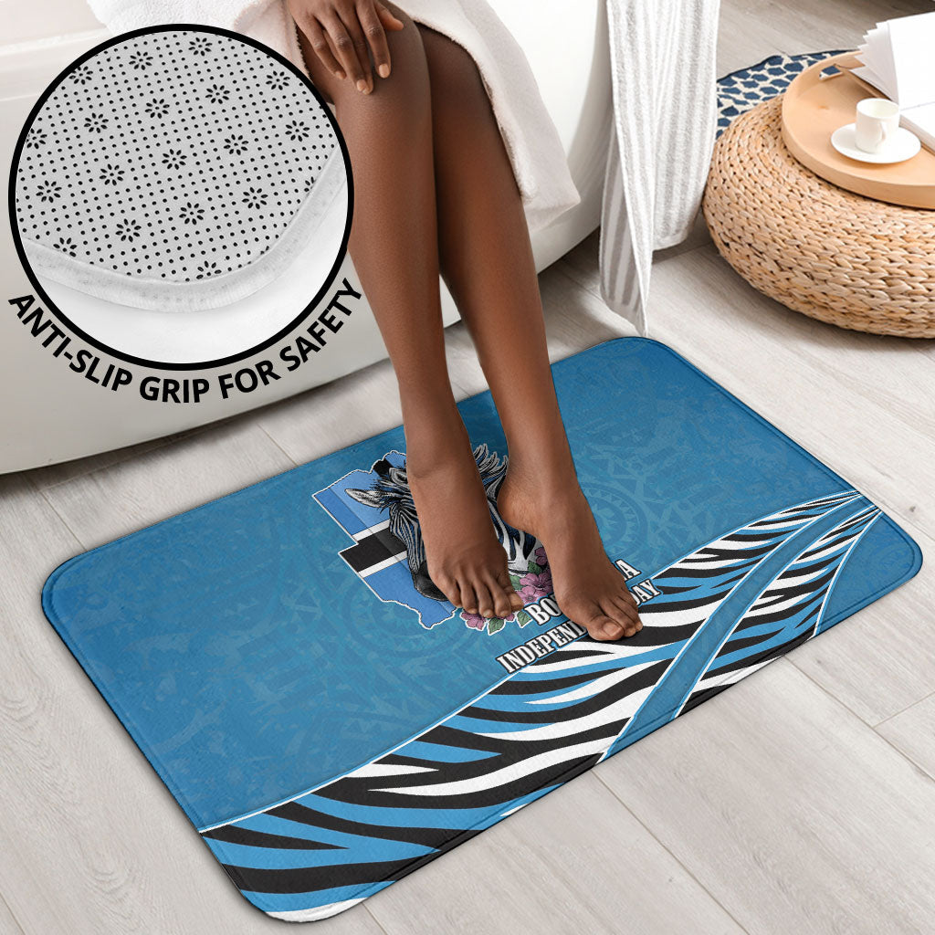 Botswana Independence Day Bathroom Set Flying Dove Graphic Zebra Portrait Flag Map