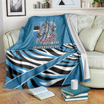 Botswana Independence Day Blanket Flying Dove Graphic Zebra Portrait Flag Map