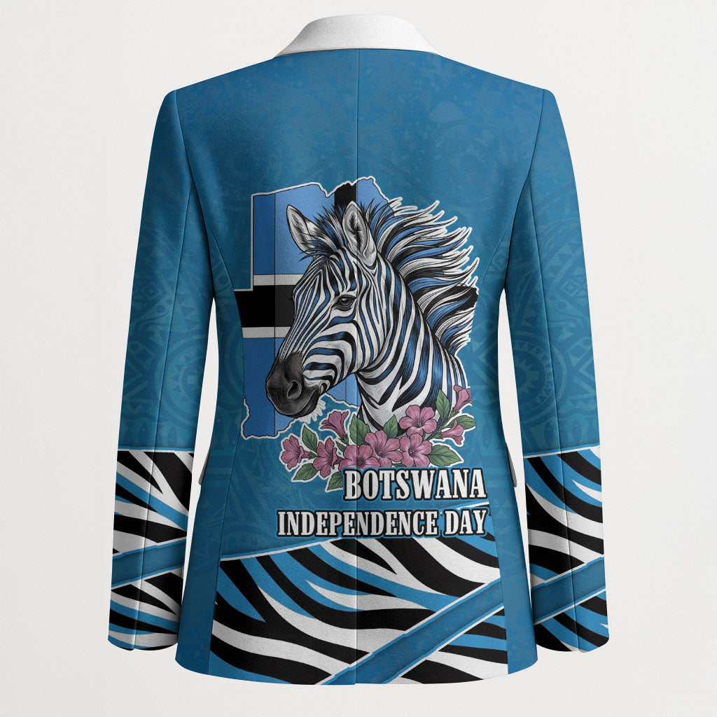 Botswana Independence Day Blazer Flying Dove Graphic Zebra Portrait Flag Map