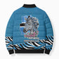 Botswana Independence Day Bomber Puffer Jacket Flying Dove Graphic Zebra Portrait Flag Map