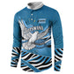 Botswana Independence Day Button Sweatshirt Flying Dove Graphic Zebra Portrait Flag Map
