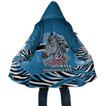 Botswana Independence Day Cloak Flying Dove Graphic Zebra Portrait Flag Map