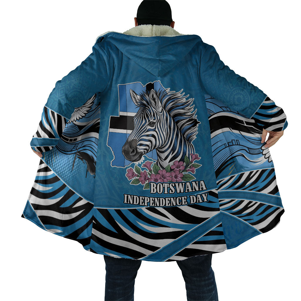 Botswana Independence Day Cloak Flying Dove Graphic Zebra Portrait Flag Map