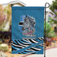 Botswana Independence Day Garden Flag Flying Dove Graphic Zebra Portrait Flag Map