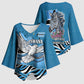 Botswana Independence Day Kimono Sleeve Blouse Flying Dove Graphic Zebra Portrait Flag Map