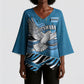 Botswana Independence Day Kimono Sleeve Blouse Flying Dove Graphic Zebra Portrait Flag Map