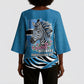 Botswana Independence Day Kimono Sleeve Blouse Flying Dove Graphic Zebra Portrait Flag Map