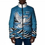 Botswana Independence Day Padded Jacket Flying Dove Graphic Zebra Portrait Flag Map