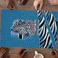 Botswana Independence Day Puzzle Flying Dove Graphic Zebra Portrait Flag Map