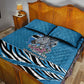 Botswana Independence Day Quilt Bed Set Flying Dove Graphic Zebra Portrait Flag Map