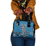 Botswana Independence Day Shoulder Handbag Flying Dove Graphic Zebra Portrait Flag Map