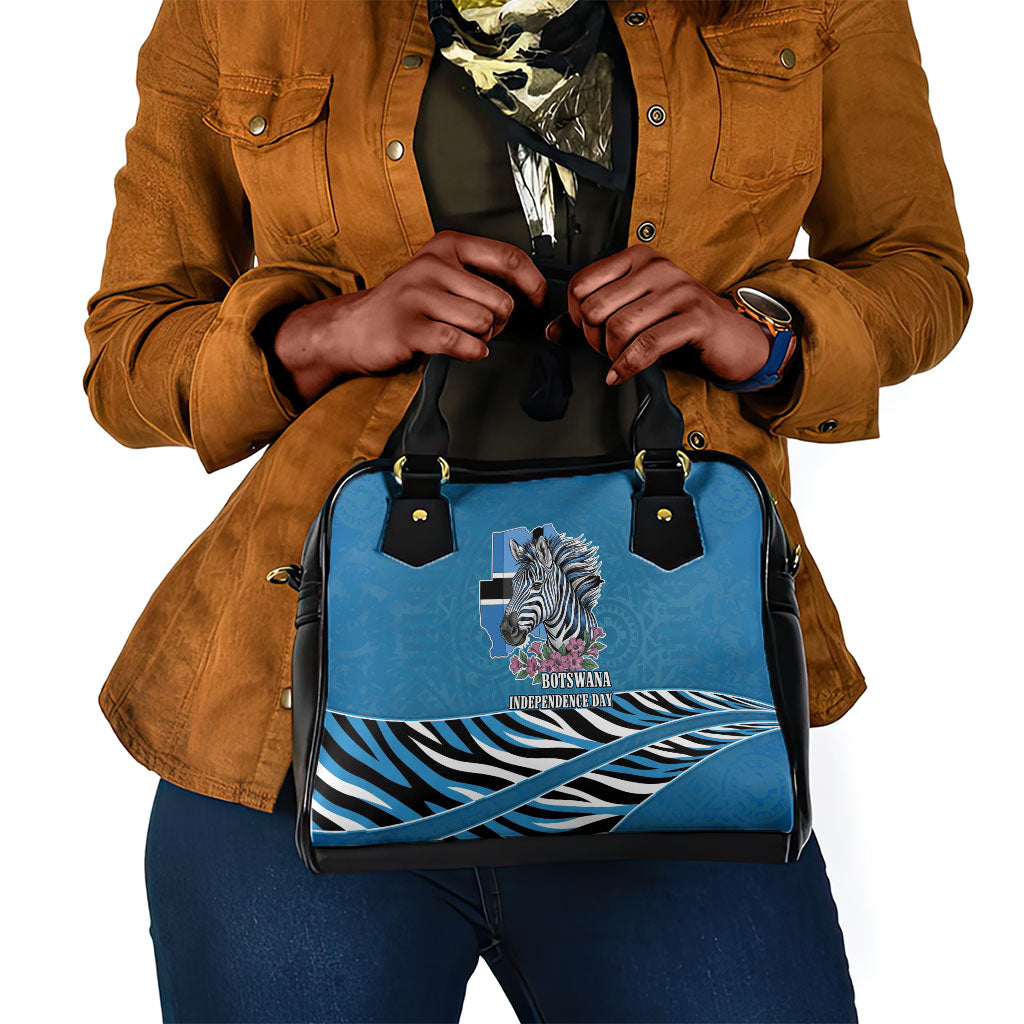 Botswana Independence Day Shoulder Handbag Flying Dove Graphic Zebra Portrait Flag Map