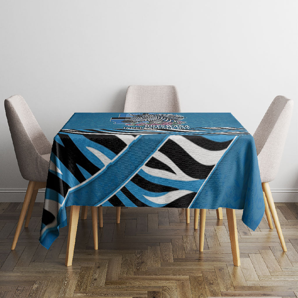 Botswana Independence Day Tablecloth Flying Dove Graphic Zebra Portrait Flag Map