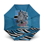 Botswana Independence Day Umbrella Flying Dove Graphic Zebra Portrait Flag Map