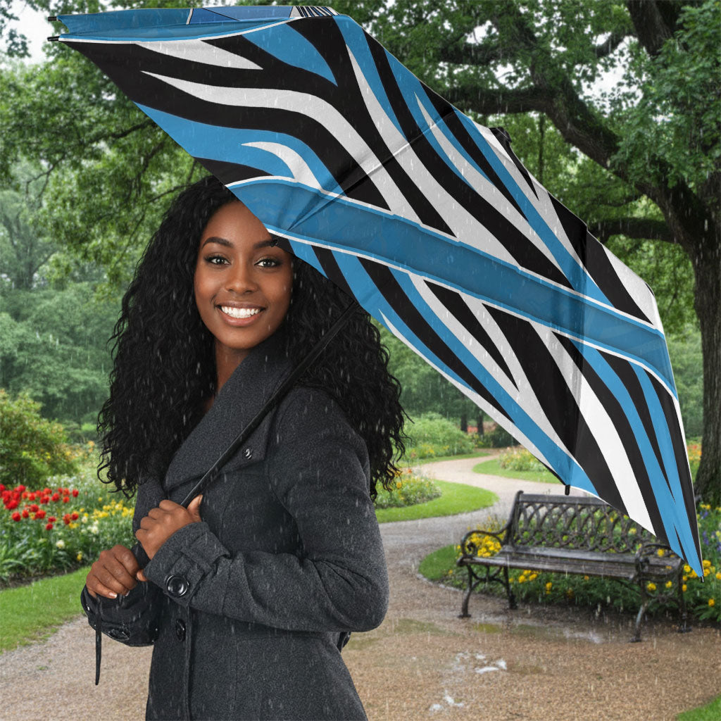 Botswana Independence Day Umbrella Flying Dove Graphic Zebra Portrait Flag Map