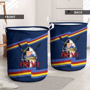 Eswatini Somhlolo Day Laundry Basket Swazi Flag Tribal Shield Heritage Graphic