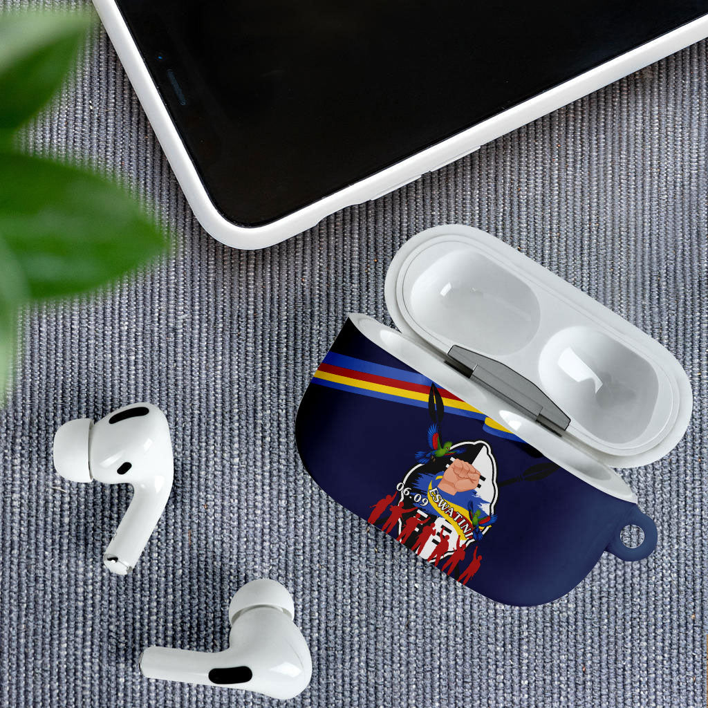 Eswatini Somhlolo Day AirPods Case Swazi Flag Tribal Shield Heritage Graphic