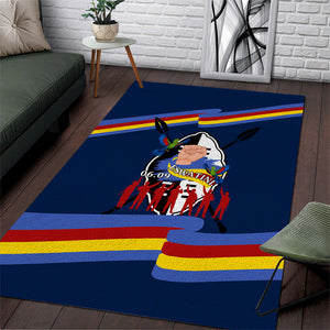 Eswatini Somhlolo Day Area Rug Swazi Flag Tribal Shield Heritage Graphic