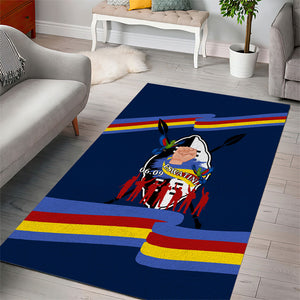 Eswatini Somhlolo Day Area Rug Swazi Flag Tribal Shield Heritage Graphic