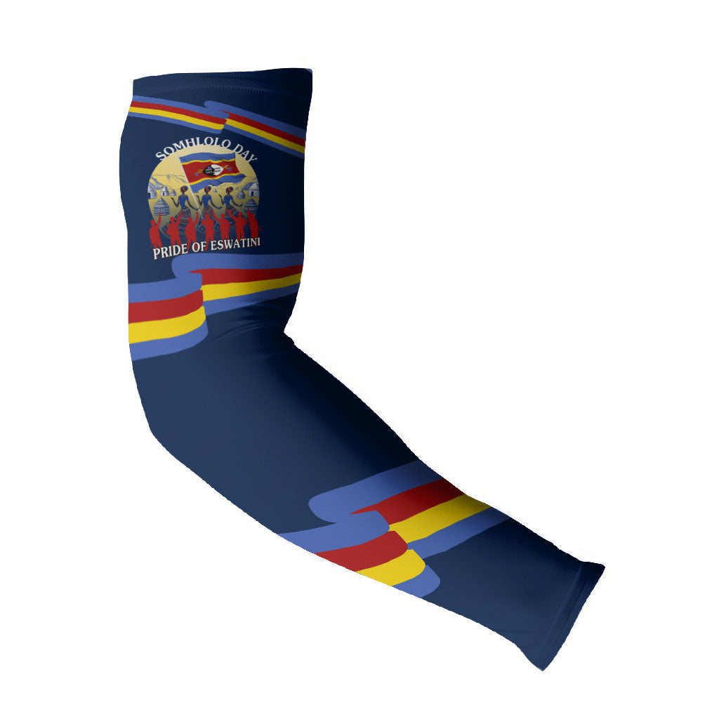 Eswatini Somhlolo Day Arm Sleeves Swazi Flag Tribal Shield Heritage Graphic