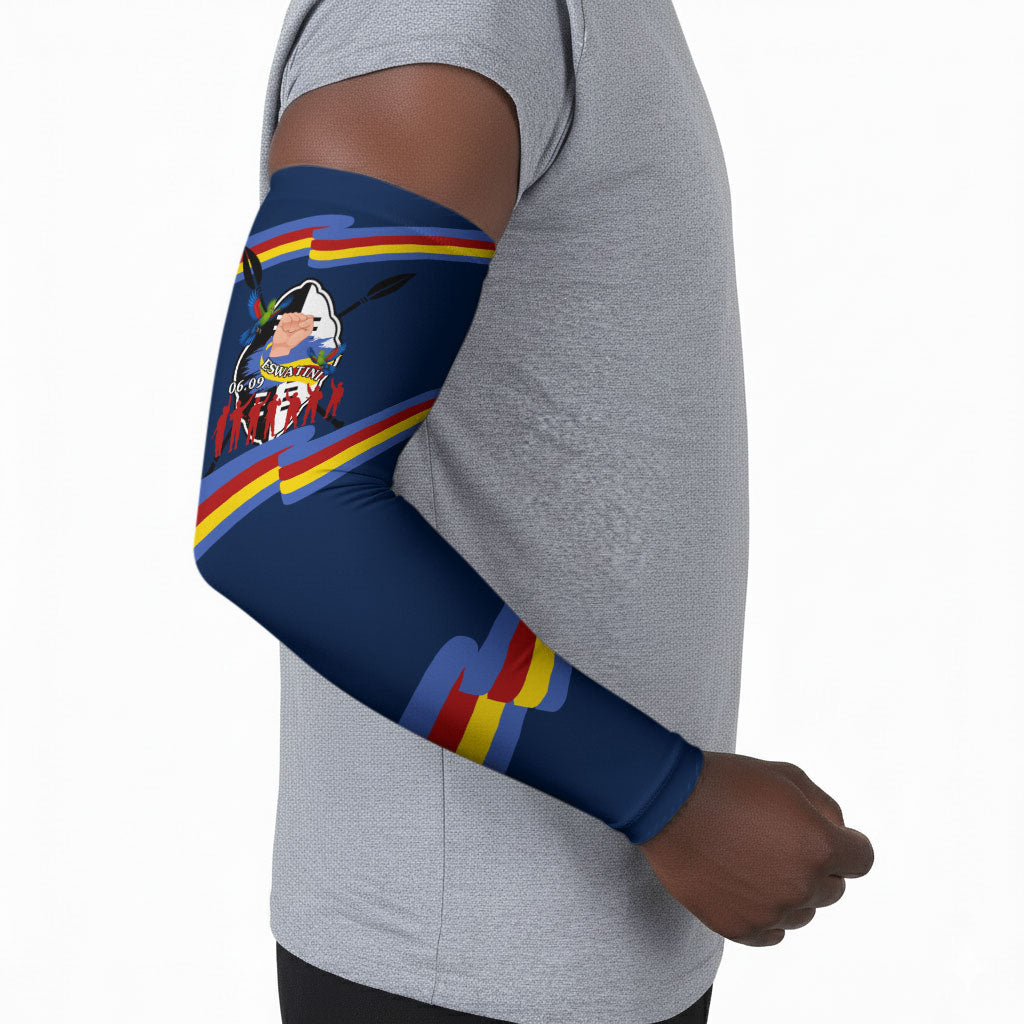 Eswatini Somhlolo Day Arm Sleeves Swazi Flag Tribal Shield Heritage Graphic