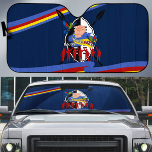 Eswatini Somhlolo Day Auto Sun Shade Swazi Flag Tribal Shield Heritage Graphic