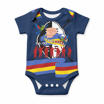 Eswatini Somhlolo Day Baby Onesie Swazi Flag Tribal Shield Heritage Graphic