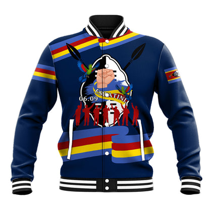 Eswatini Somhlolo Day Baseball Jacket Swazi Flag Tribal Shield Heritage Graphic