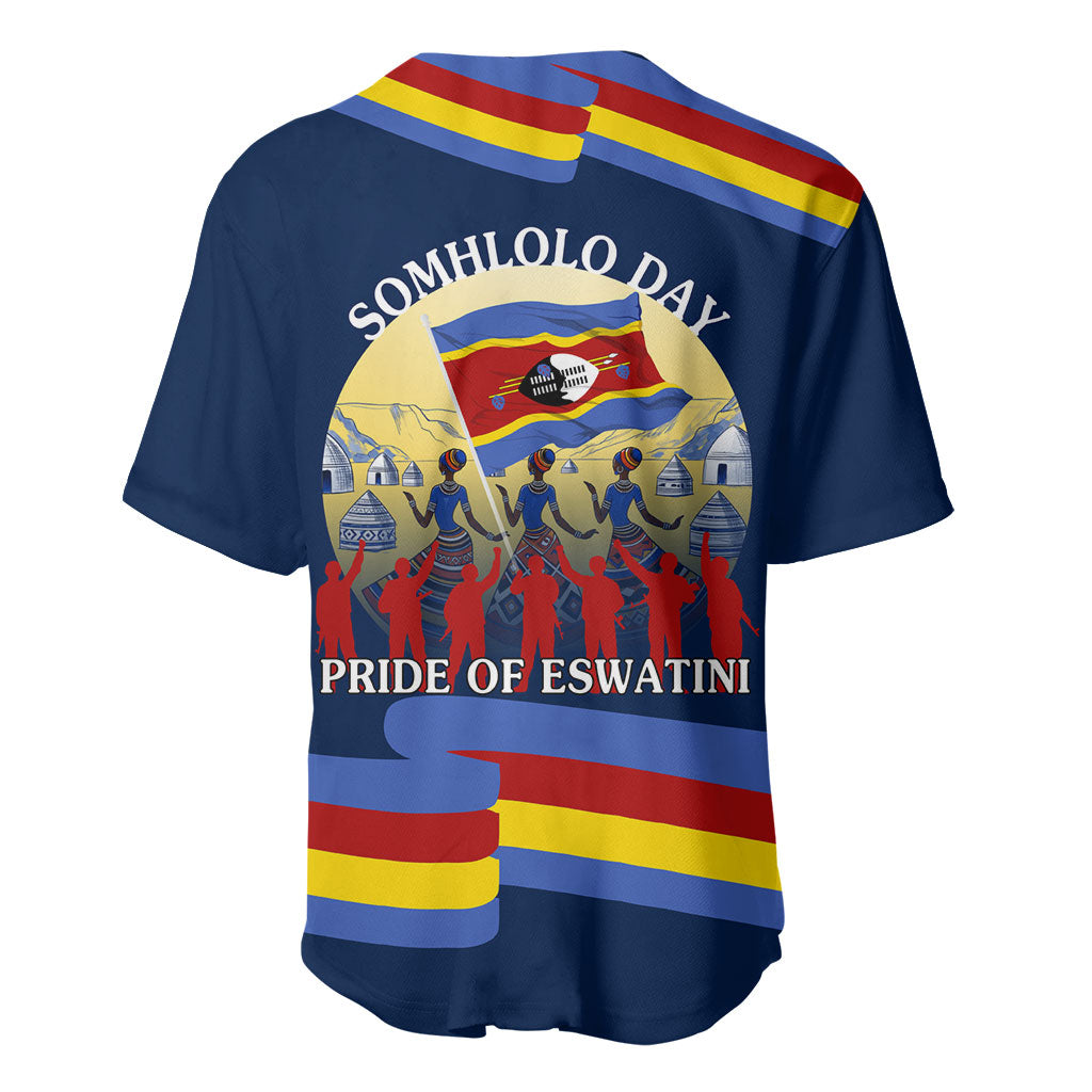 Eswatini Somhlolo Day Baseball Jersey Swazi Flag Tribal Shield Heritage Graphic