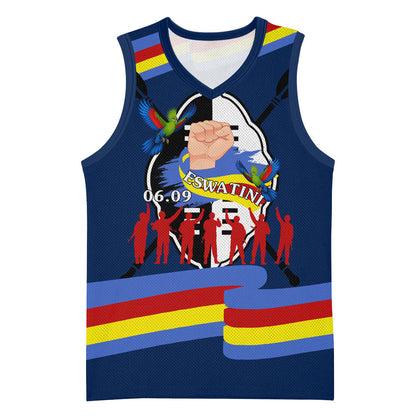 Eswatini Somhlolo Day Basketball Jersey Swazi Flag Tribal Shield Heritage Graphic