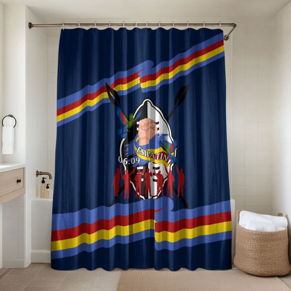 Eswatini Somhlolo Day Bathroom Set Swazi Flag Tribal Shield Heritage Graphic