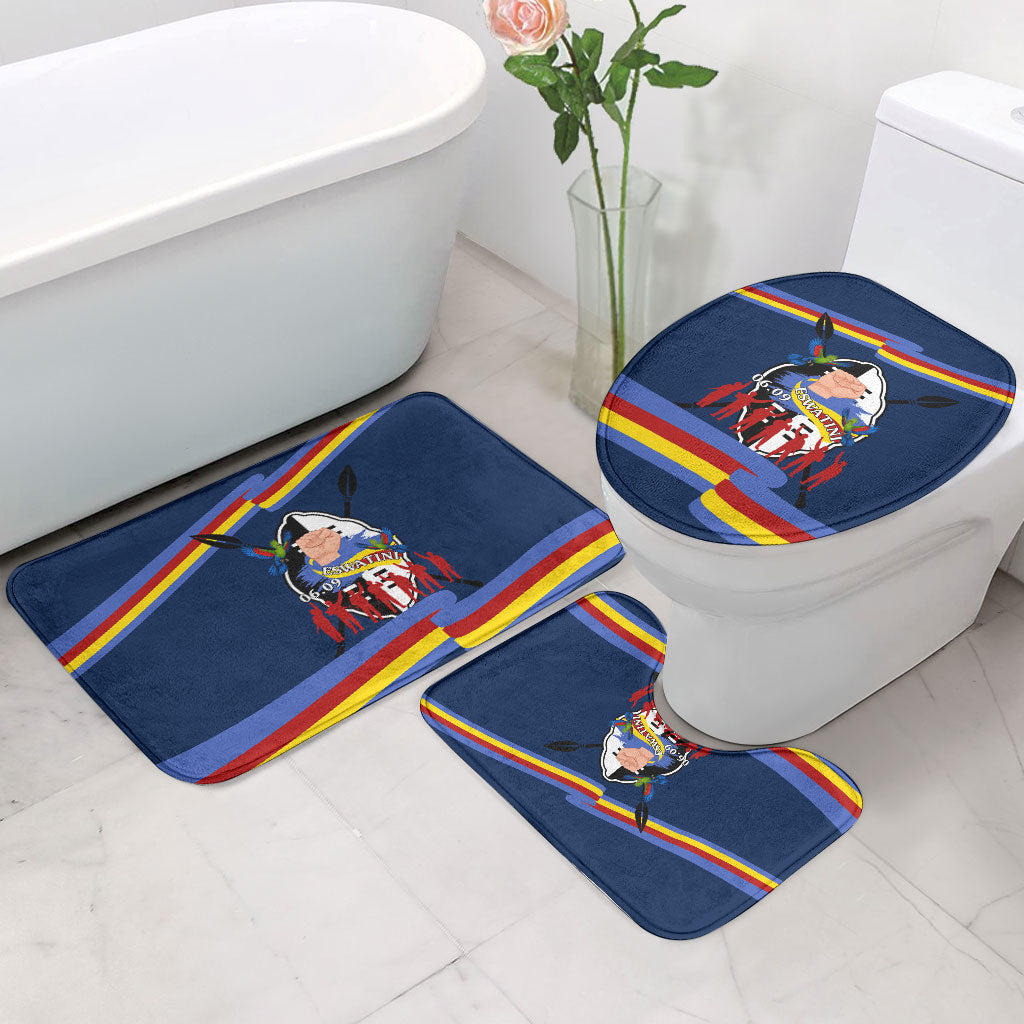 Eswatini Somhlolo Day Bathroom Set Swazi Flag Tribal Shield Heritage Graphic