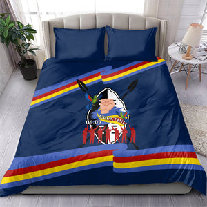 Eswatini Somhlolo Day Bedding Set Swazi Flag Tribal Shield Heritage Graphic