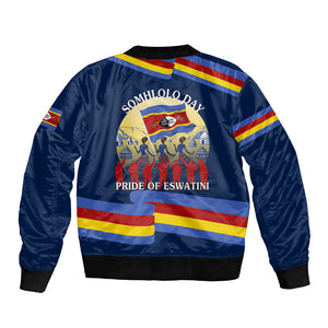 Eswatini Somhlolo Day Bomber Jacket Swazi Flag Tribal Shield Heritage Graphic